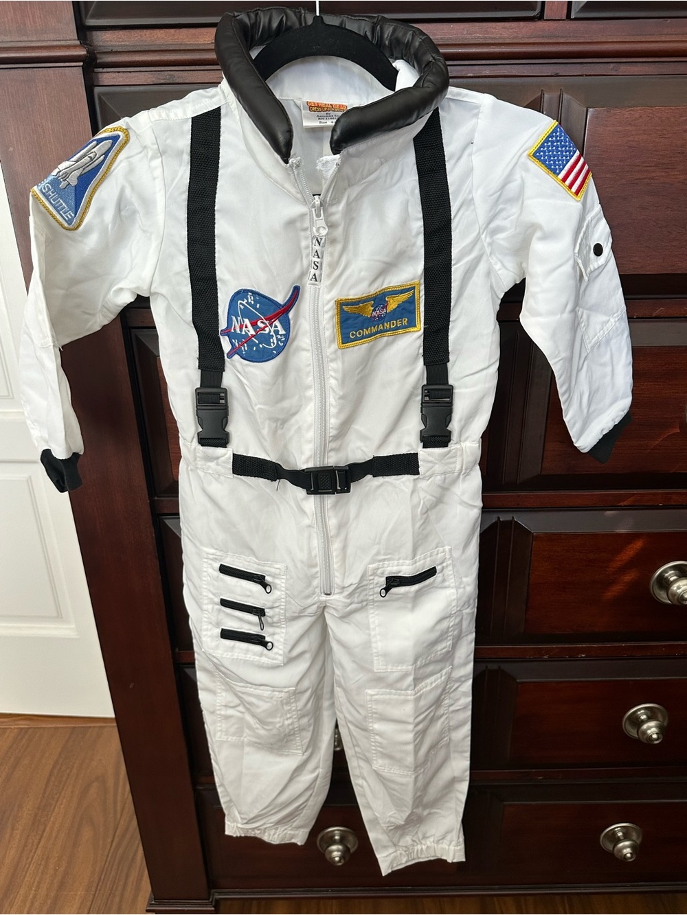 Kids NASA Astronaut Halloween Costume Jumpsuit Sz 4-6
